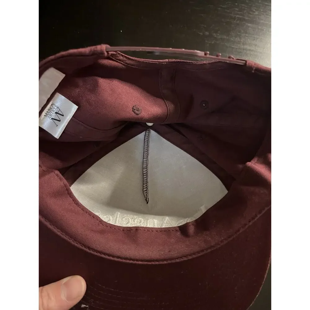Maison Article Los Angeles Maroon Snapback Hat Embroidered Logo Adjustable Cap
